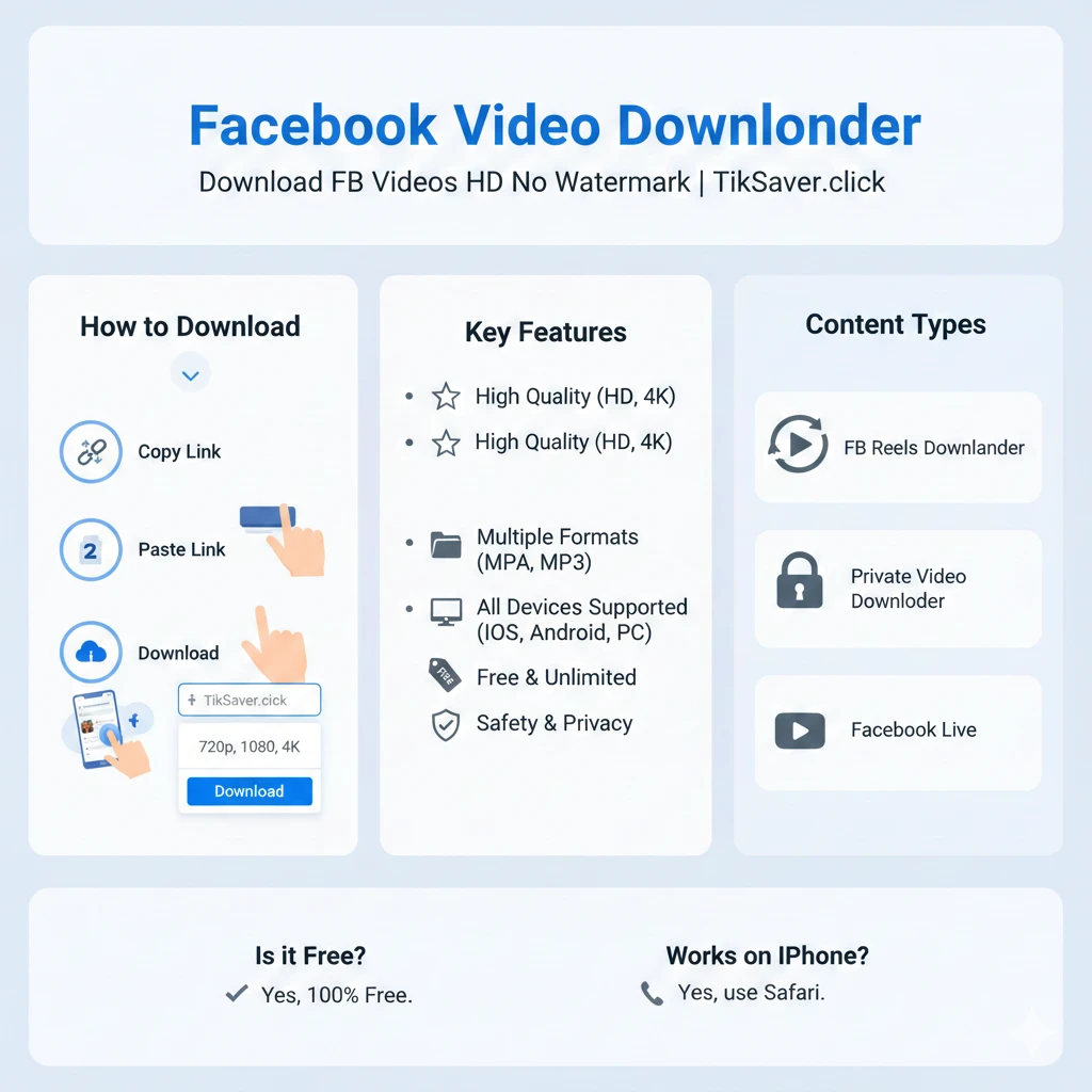 How to use TikSaver Facebook Downloader